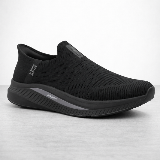 Active Comfort Easy Slip On Knit Sneakers M2502 - Black