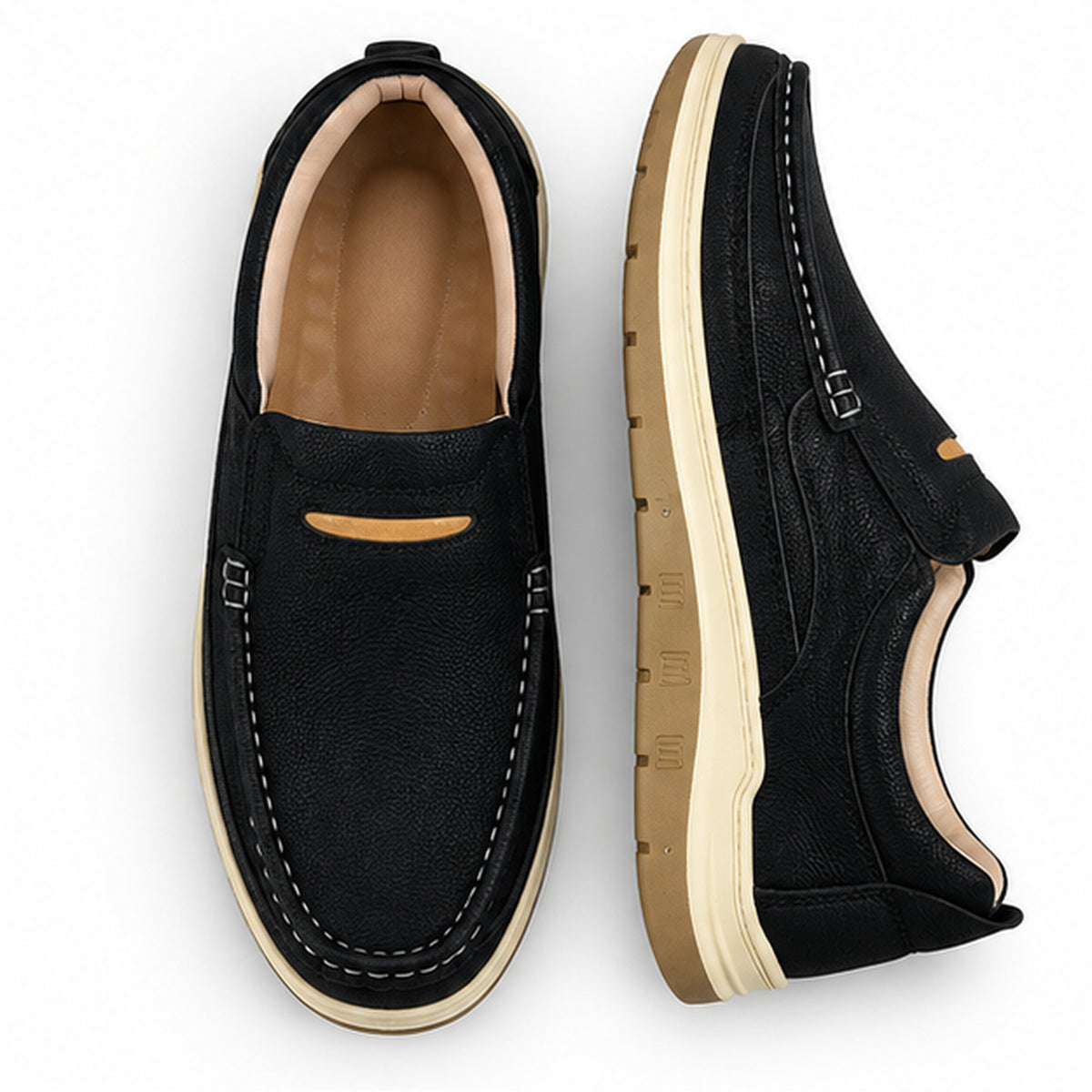 Men’s Casual 0073 Black Stylish Slip-On Shoes