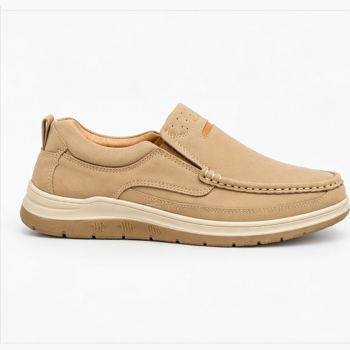 Men’s Casual 0073 Beige Stylish Slip-On Shoes